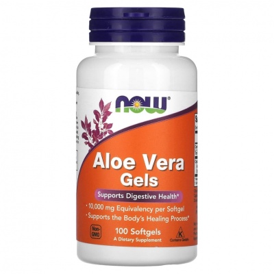 Витамины NOW Aloe Vera Gels 100 капсул