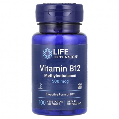  Life Extension Vitamin B12 Methylcobalamin 500  100 